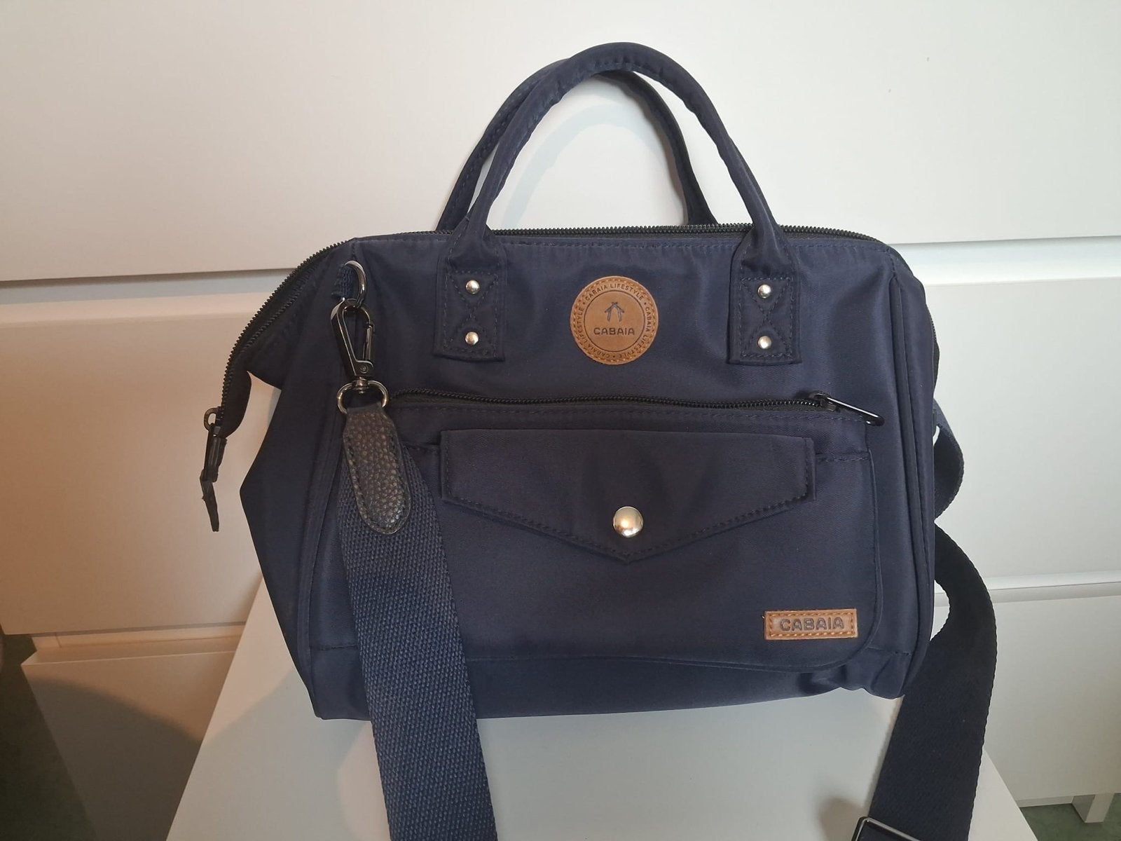 Cabaïa Schoudertas - Marineblauw, Ophalen of Verzenden, Zo goed als nieuw, Blauw, Schoudertasje