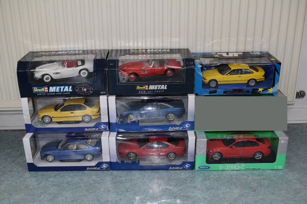 8 miniatuur auto's BMW 1:18 nieuw, Ophalen of Verzenden, Nieuw, Solido