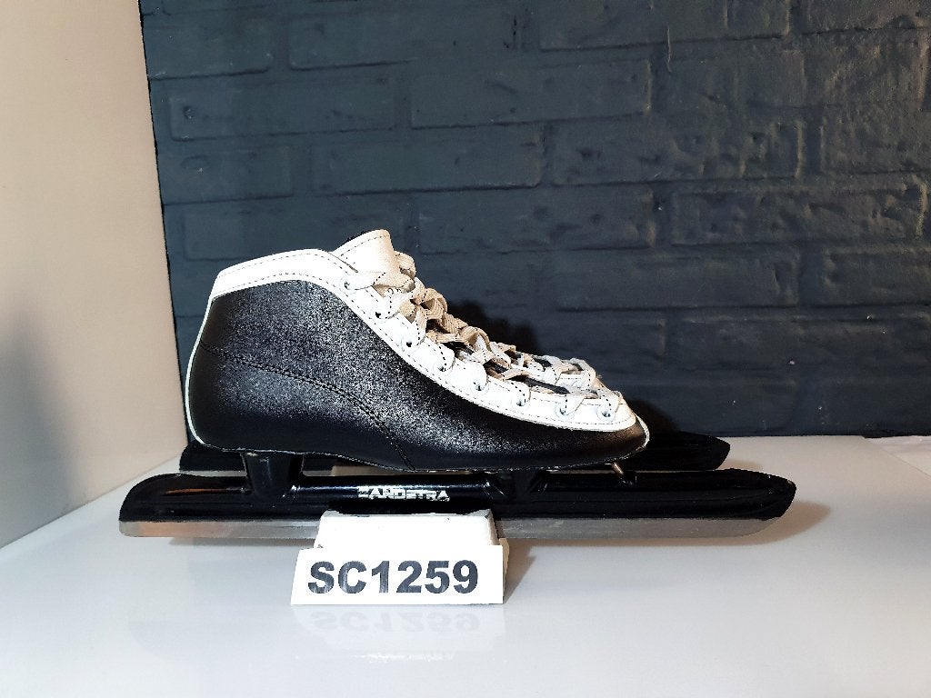 Zandstra 525 L.C. Noor Lage Laag Noren Leder Zwart Maat 35, Sport en Fitness, Zandstra, Verzenden, Nieuw, Noren