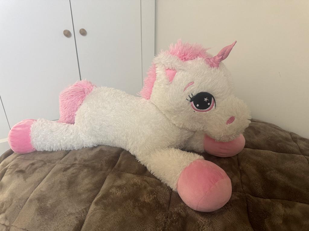 groot knuffel unicorn, Ophalen of Verzenden, Zo goed als nieuw, Overige typen