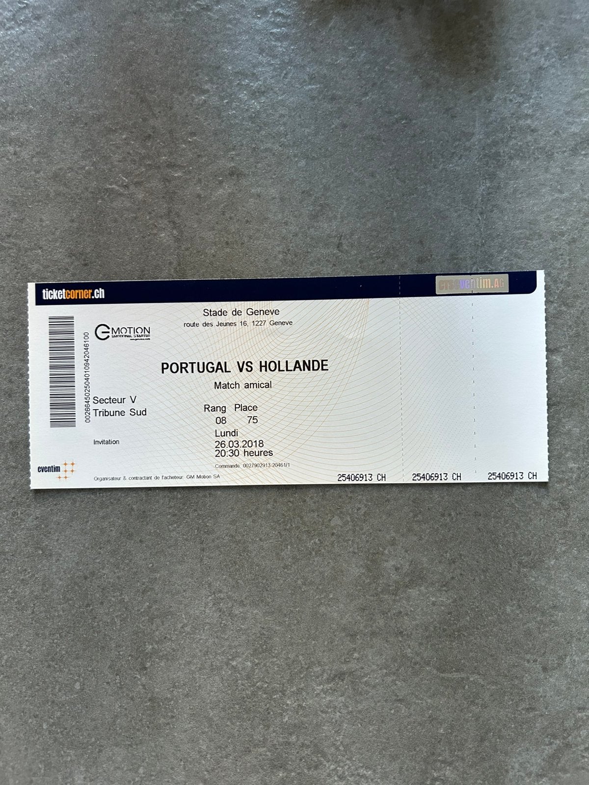 Portugal - Nederland ticket, Verzamelen, Sportartikelen en Voetbal, Ophalen of Verzenden, Overige binnenlandse clubs, Overige typen