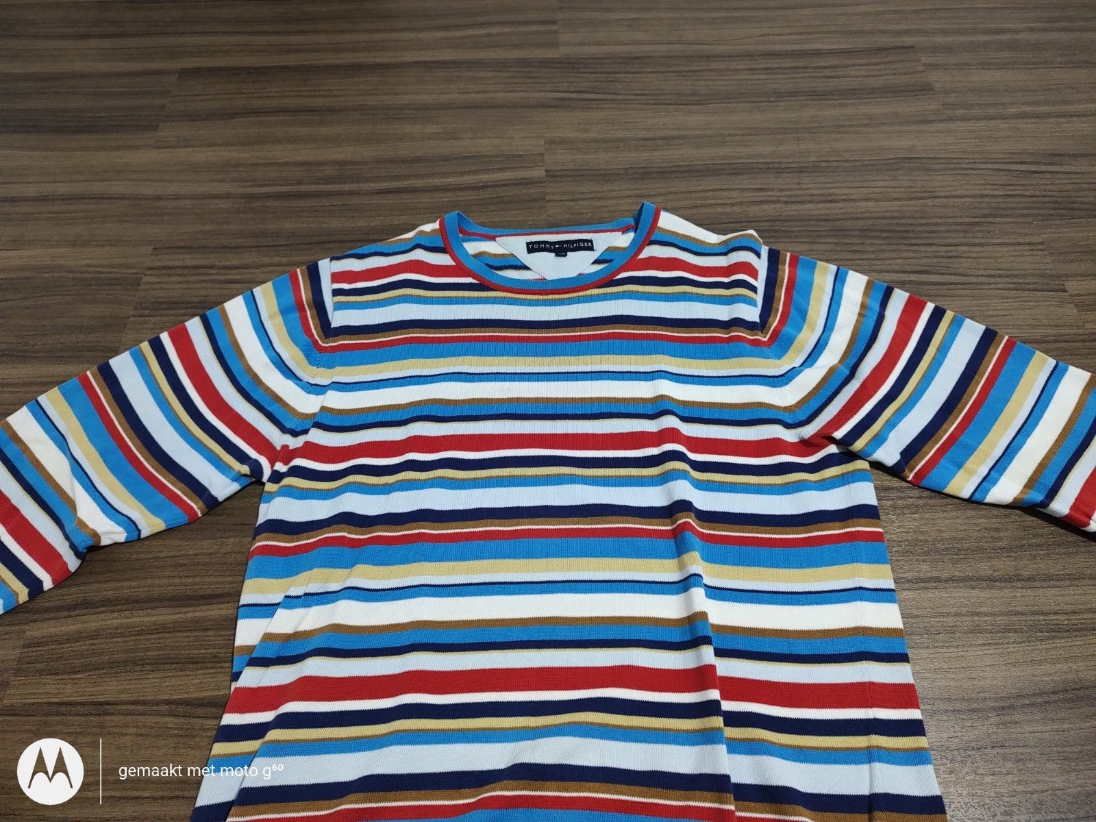 Heren Tommy Hilfiger Trui Maat L - Gestreepte pullover, Maat 52/54 (L), Meerkleurig, Tommy Hilfiger, Ophalen of Verzenden