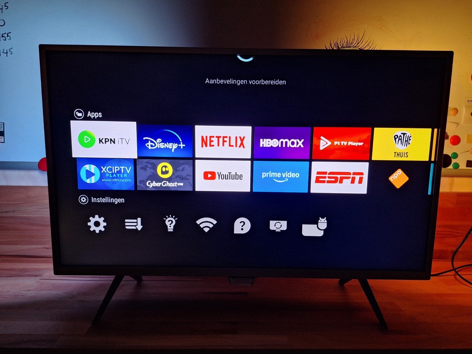 philips 32 inch android tv met ambilight., Ophalen, Philips, 50 Hz, 80 tot 100 cm