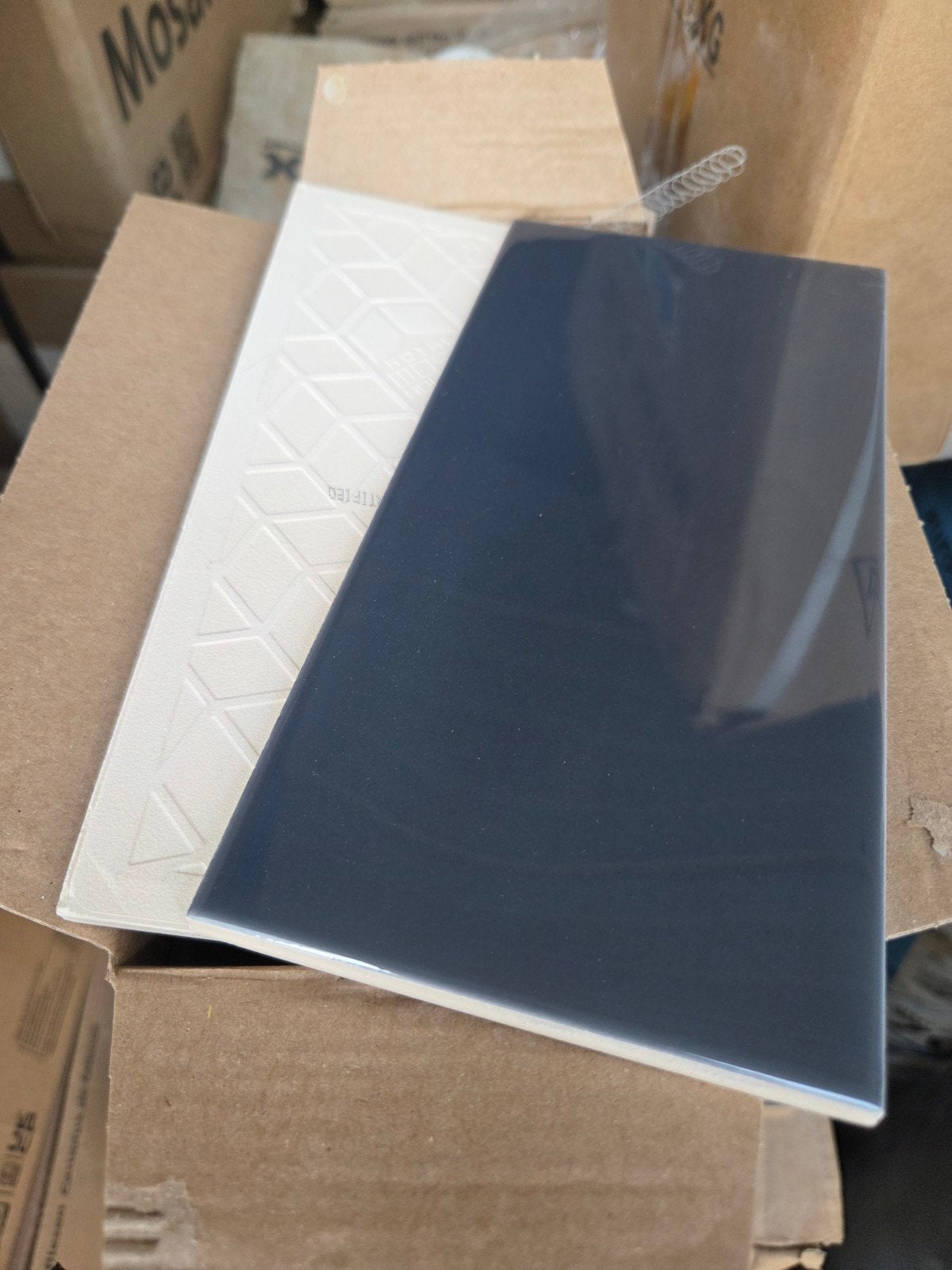Mosa Wandtegels Tide Charcoal Grey(0608) 10x20 cm - 2,5m2, Ophalen, Nieuw, Minder dan 20 cm, 20 tot 40 cm