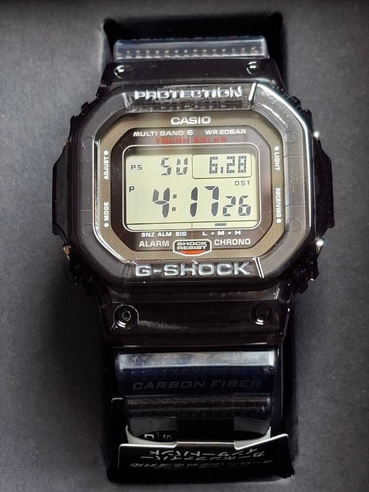Casio G-Shock GW-S5600U-1JF Carbon Fiber Horloge, Casio, Polshorloge, Nieuw, Kunststof