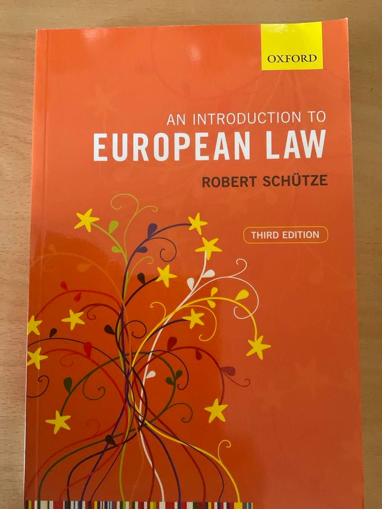 An Introduction to European Law - Robert Schütze, Ophalen, Gamma, Zo goed als nieuw, HBO
