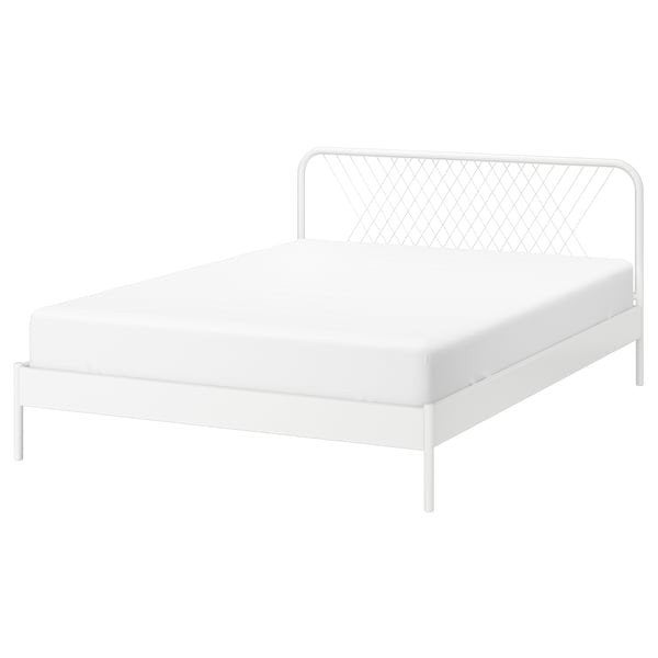IKEA Nesttun 140x200 bed - GRATIS, Ophalen, Wit, Tweepersoons, 140 cm