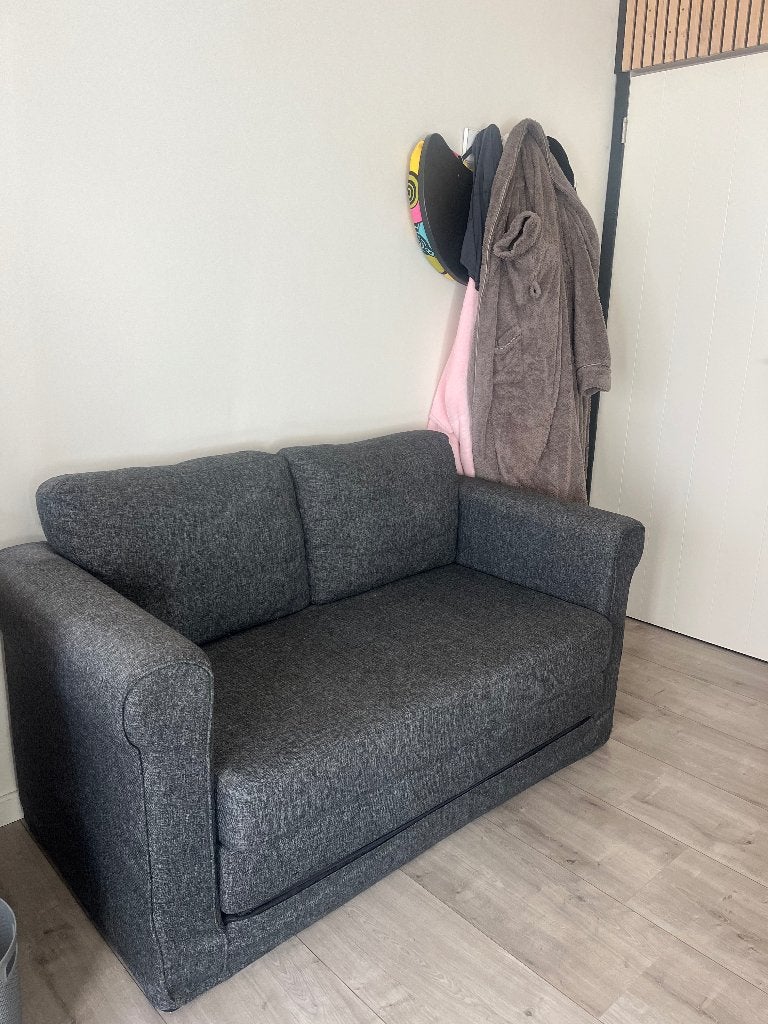 slaapbank, Ophalen, 210 cm, Zo goed als nieuw, Grijs