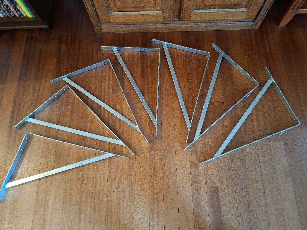 7 Plankdragers / plankhouders / hoekijzers, Doe-het-zelf en Verbouw, Ophalen of Verzenden, Gebruikt