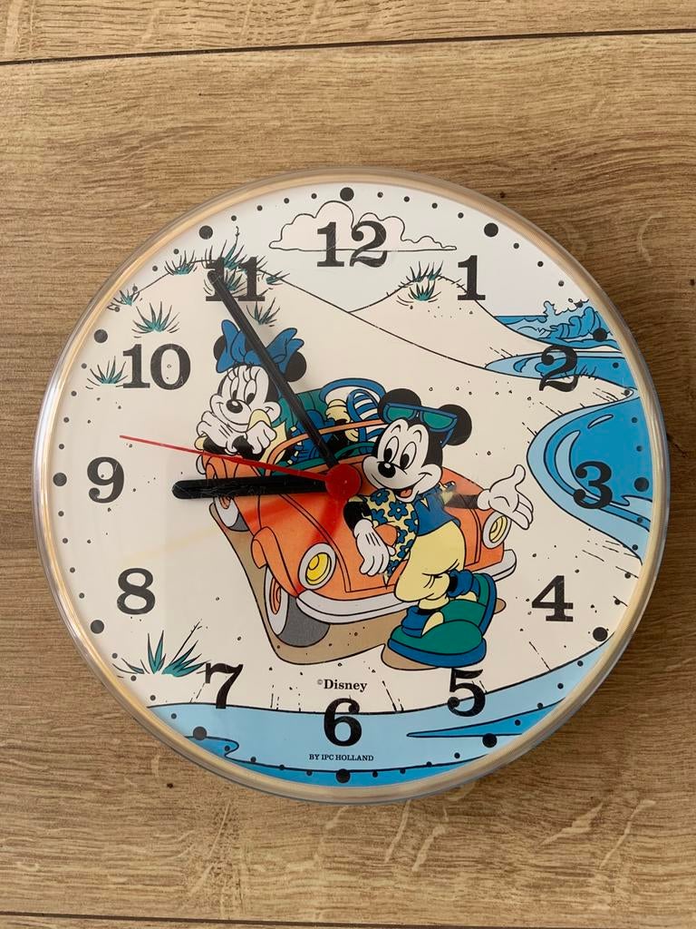 IPC holland disney klok minnie en mickey mouse met auto, Verzamelen, Disney, Ophalen of Verzenden, Mickey Mouse, Zo goed als nieuw