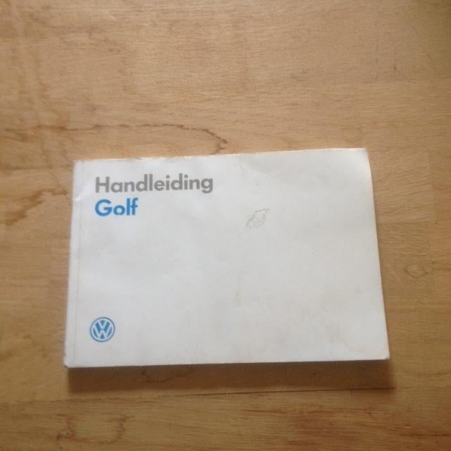 Handleiding/Instructieboekje   Volkswagen  Golf   1989    NL, Ophalen of Verzenden