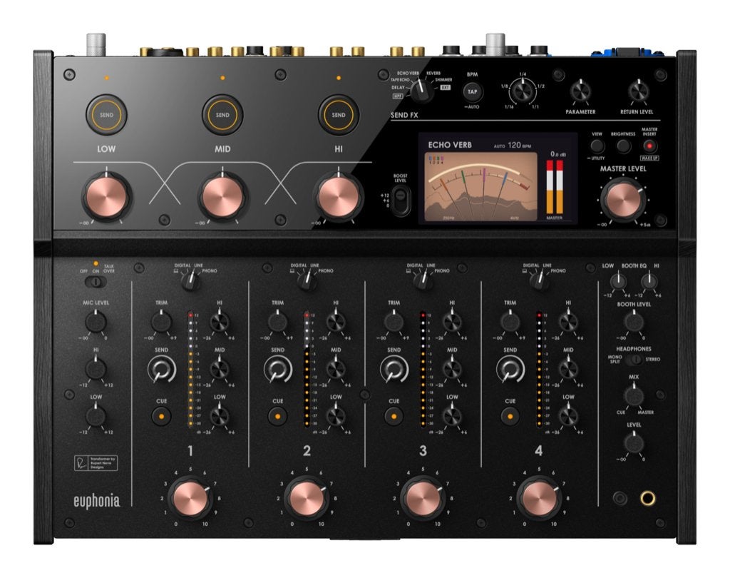 Pioneer DJ AlphaTheta Euphonia 4-kanaals rotary mixer, Muziek en Instrumenten, Mengpanelen, Ophalen, Nieuw, Minder dan 5 kanalen