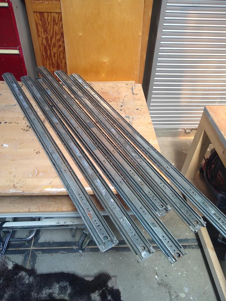 Gelagerde Laderails / ladegeleider - 150 cm, Ophalen, Gebruikt