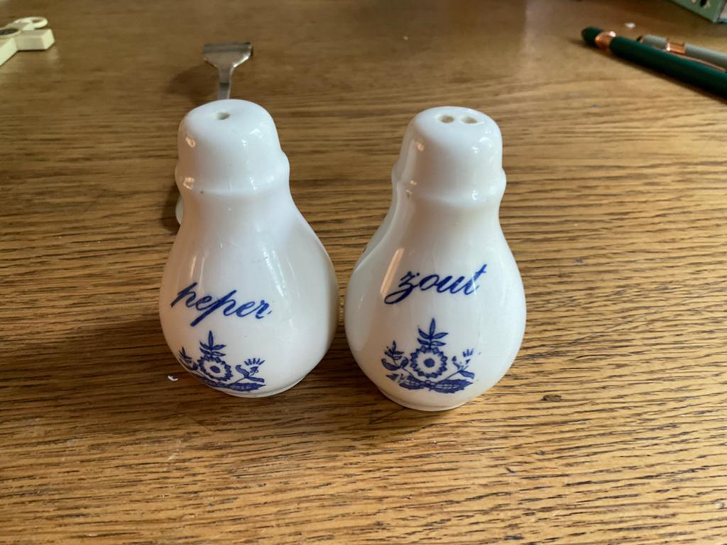 Peper- en Zoutstel, Gebruikt, Keramiek, Overige typen, Ophalen of Verzenden