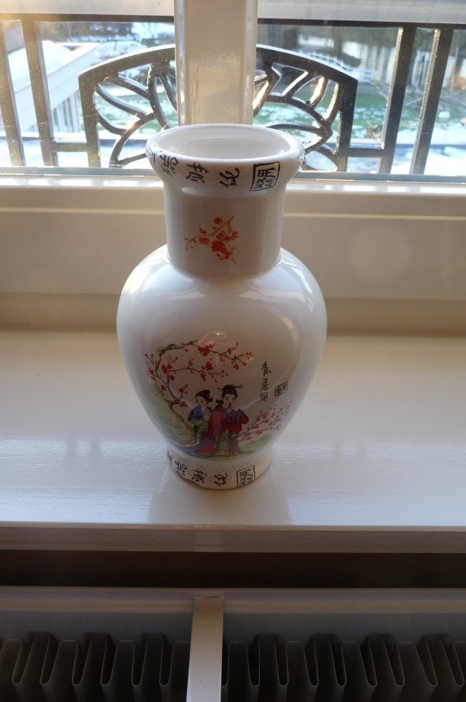 Decoratieve Chinese vaas met traditionele afbeeldingen, Ophalen of Verzenden