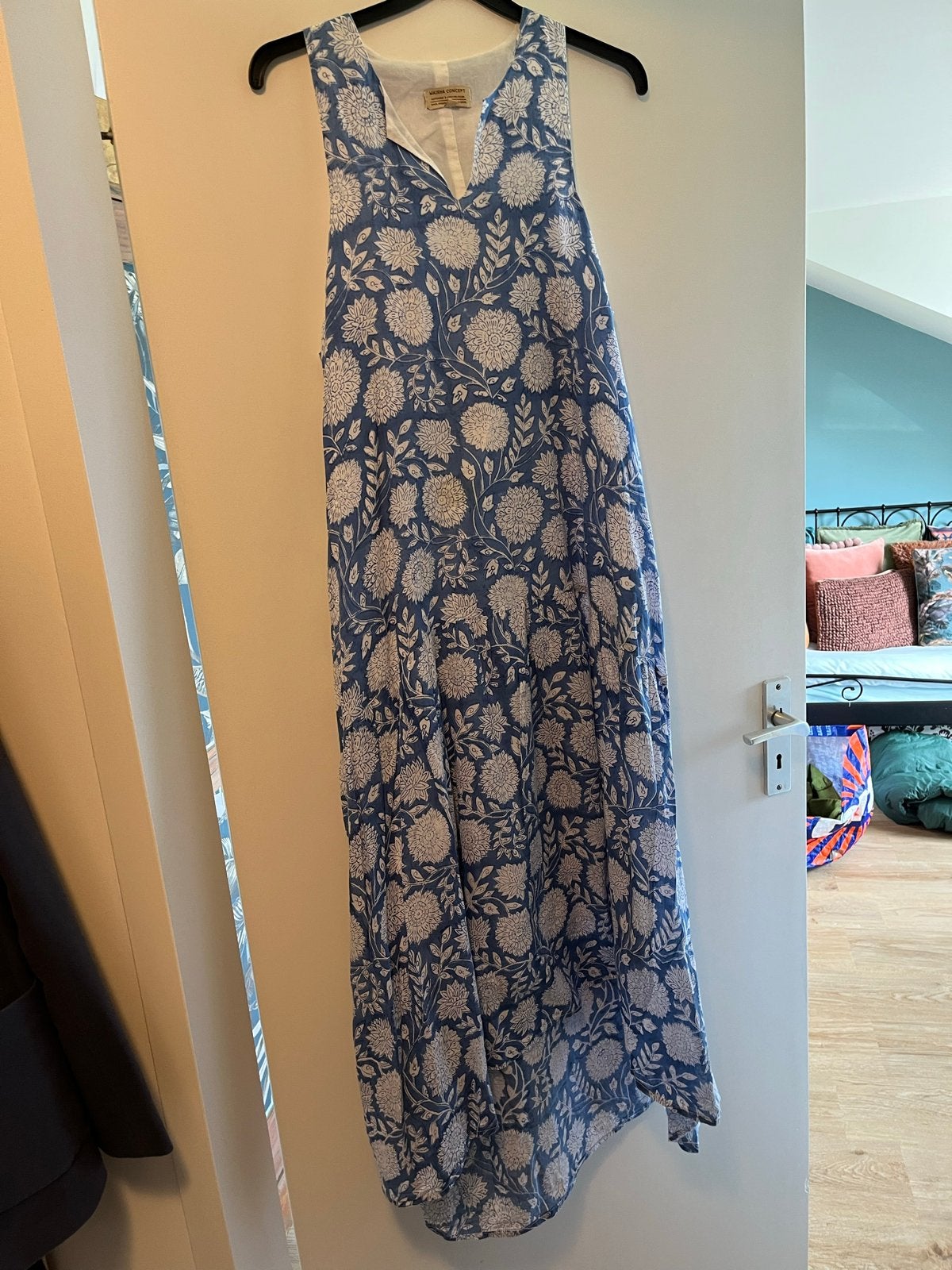 Zgan Maisha Concept boho chic maxi jurk mt M, Kleding | Dames, Maat 38/40 (M), Blauw, Ophalen of Verzenden, Zo goed als nieuw