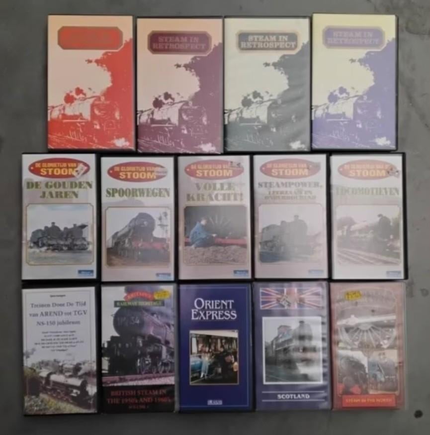 VHS videobanden series treinen (14 stuks), Alle leeftijden, Ophalen, Zo goed als nieuw, Overige genres