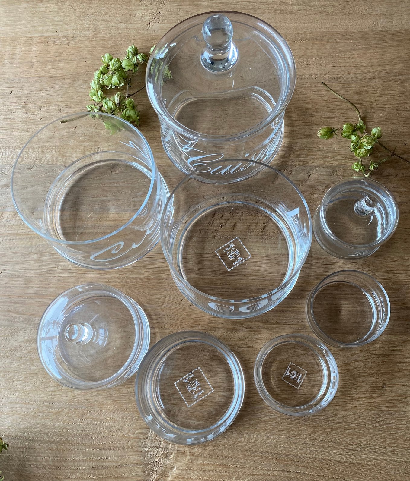 Rivièra Maison voorraadpotten (groot, middel en klein), Glas, Ophalen, Zo goed als nieuw