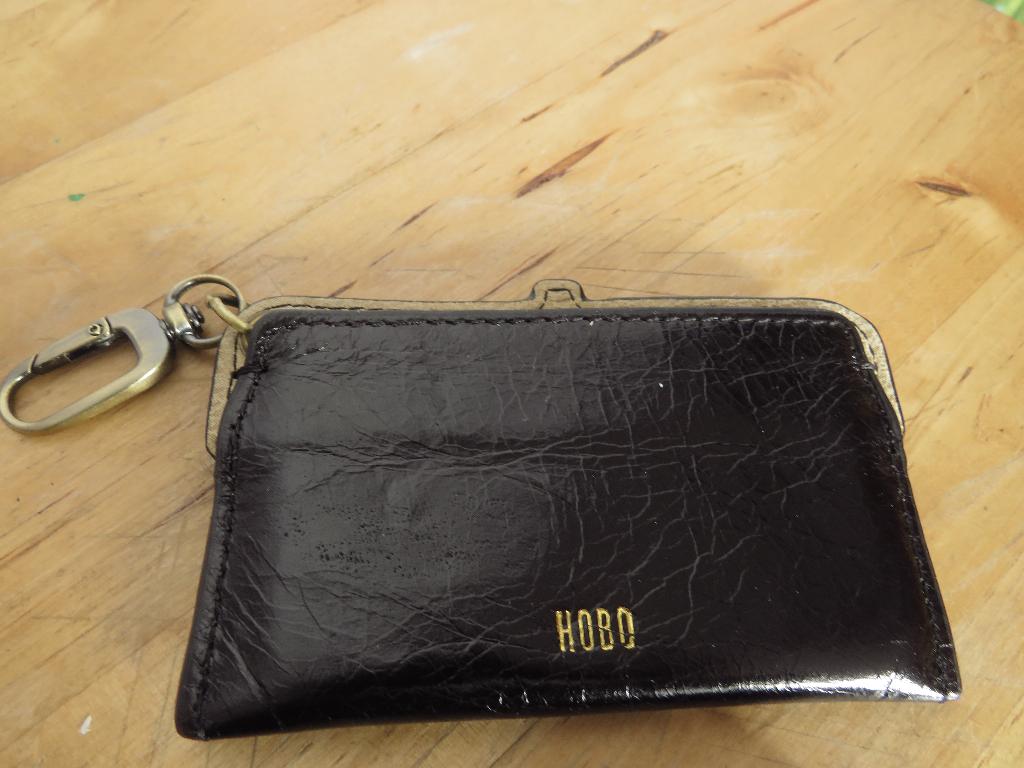 zwarte hobo  leren pasjeshouder antique effect, Overige merken, Gebruikt, Zwart, Ophalen of Verzenden