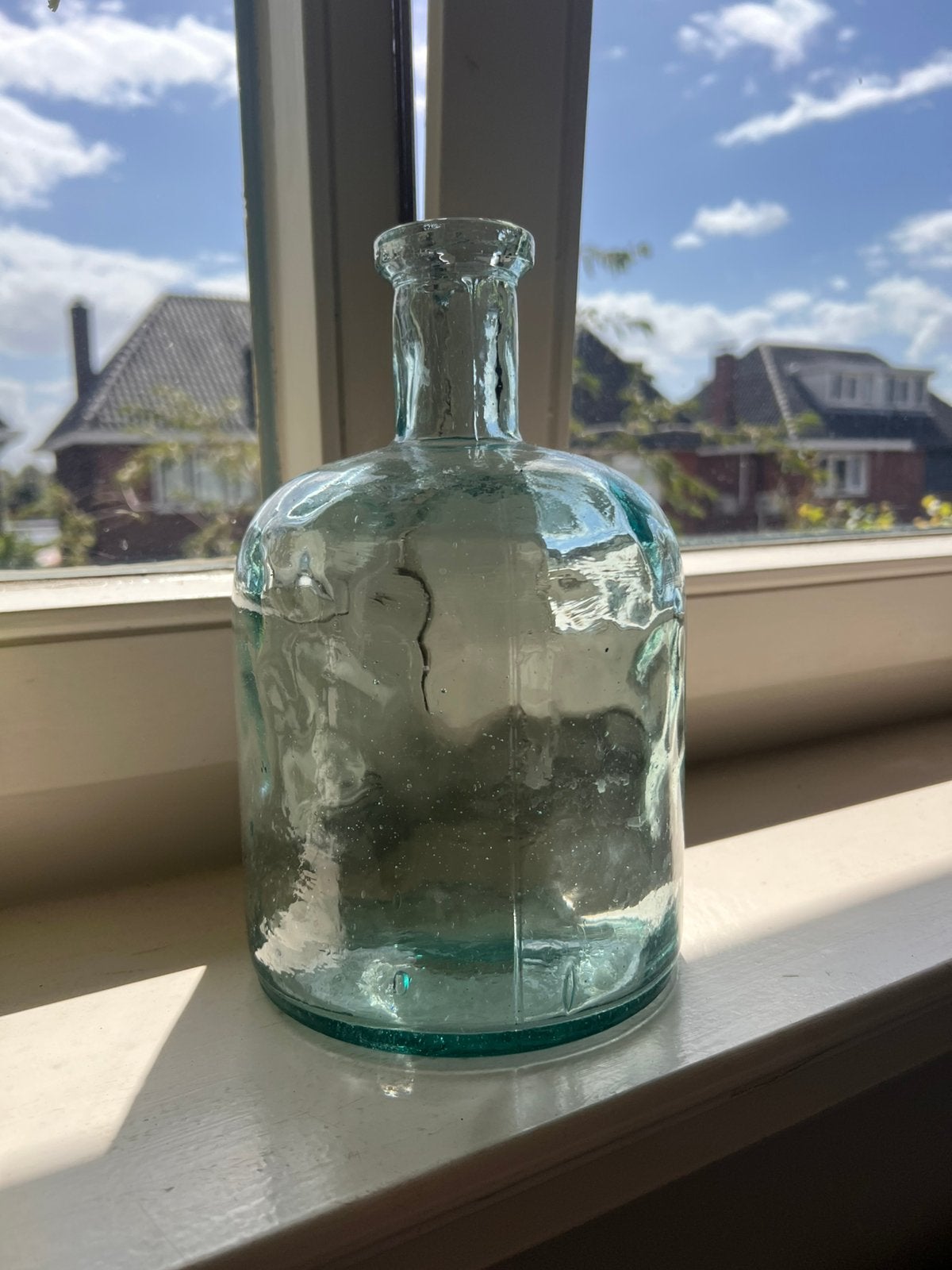 Glazen vaas, Huis en Inrichting, Woonaccessoires | Stolpen, Ophalen, Zo goed als nieuw