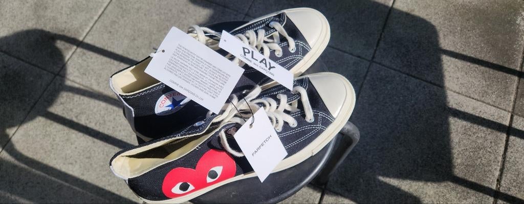 Nieuwe Comme des Garçons PLAY x Converse sneakers - Maat 45, Kleding | Heren, Schoenen, Zwart, Nieuw, Ophalen of Verzenden, Sneakers of Gympen