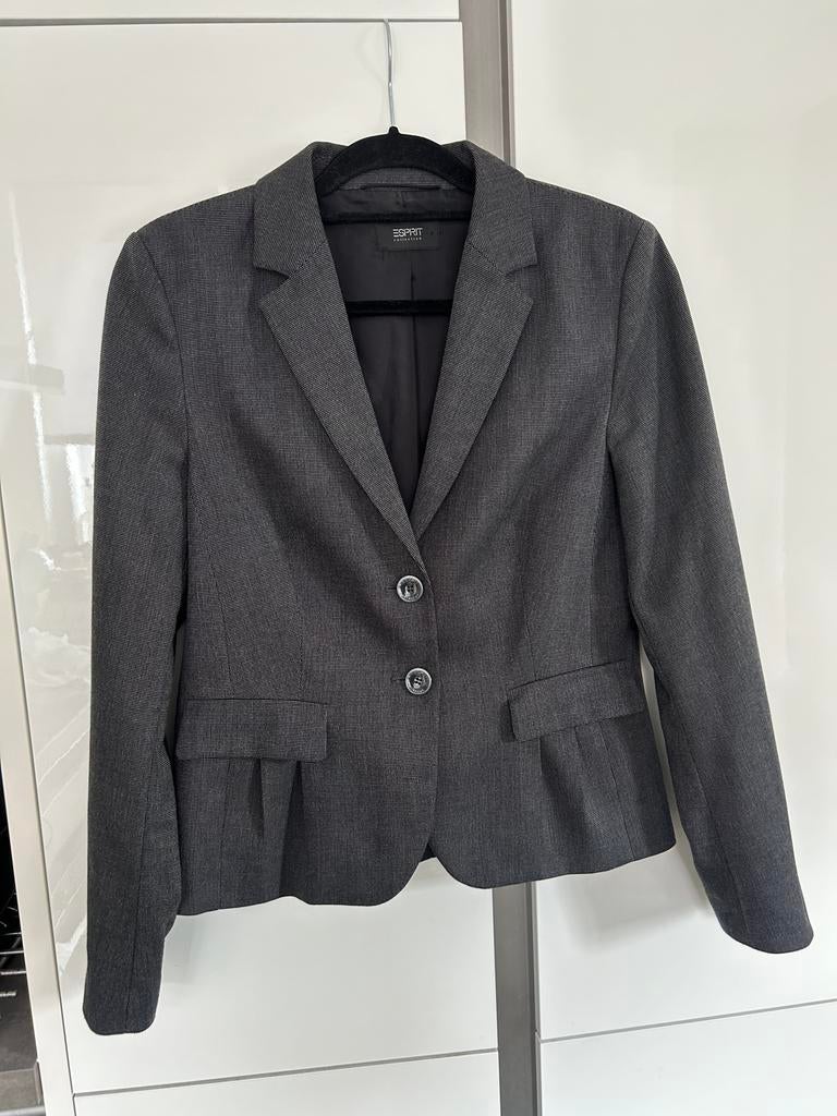 Esprit Grijs Witte Blazer Maat M / 38, Maat 38/40 (M), Ophalen of Verzenden, Zo goed als nieuw, Jasje