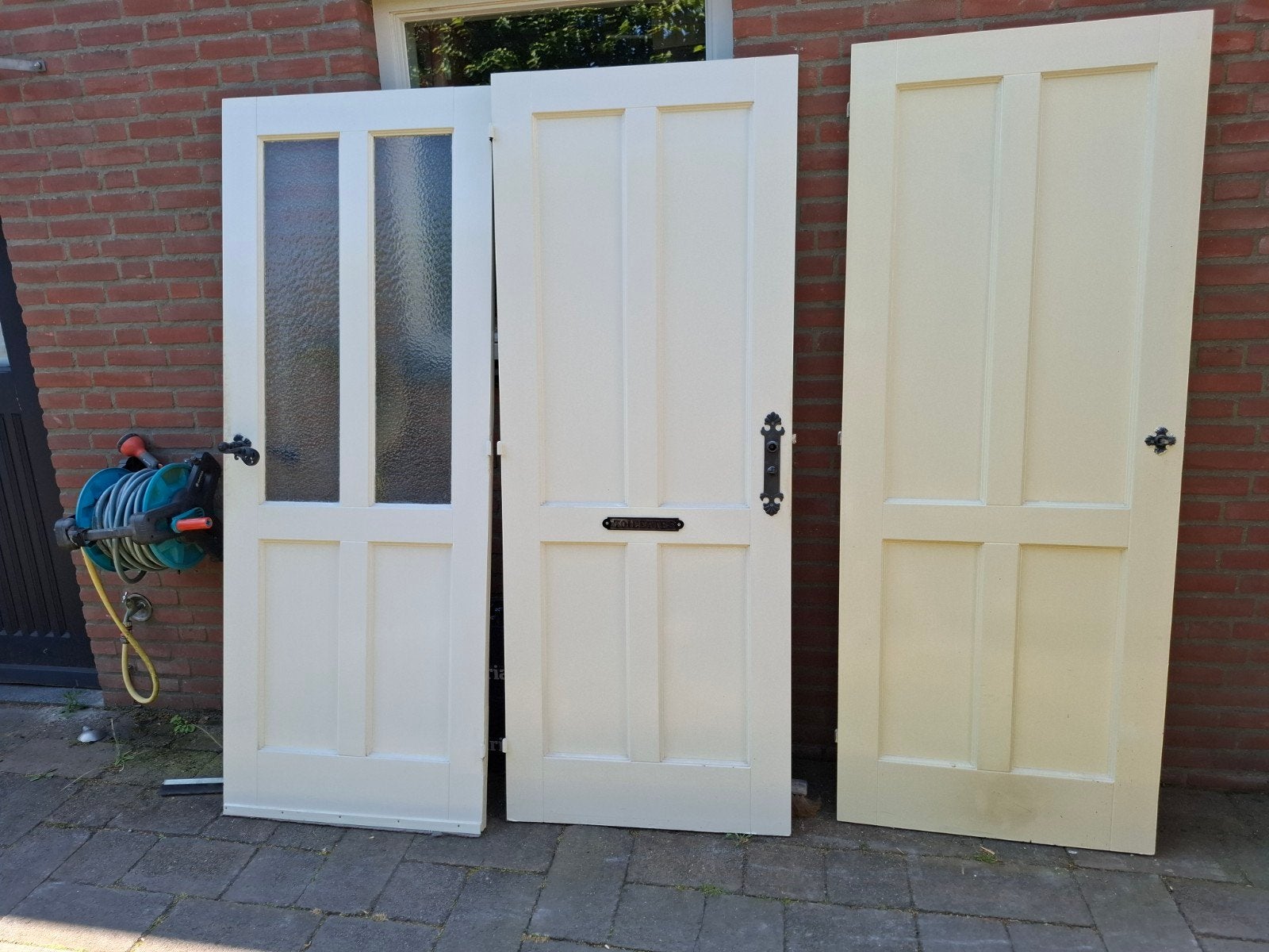 3x Binnendeur 78x201,5 cm - Paneeldeur met glas en dicht, Ophalen, Gebruikt, Minder dan 80 cm, Binnendeur