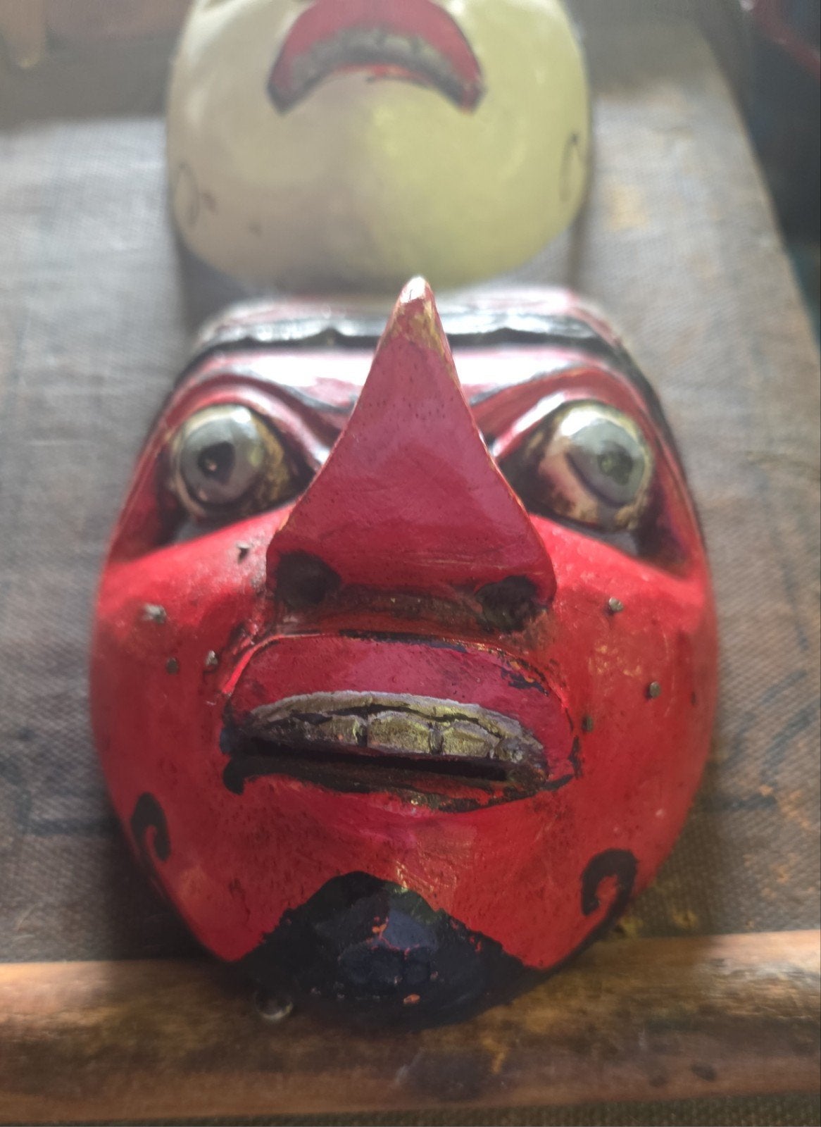 Topeng houten masker Indonesië bali, Antiek en Kunst, Kunst | Niet-Westerse kunst, Indonesië, Ophalen of Verzenden, Houtsnijwerk