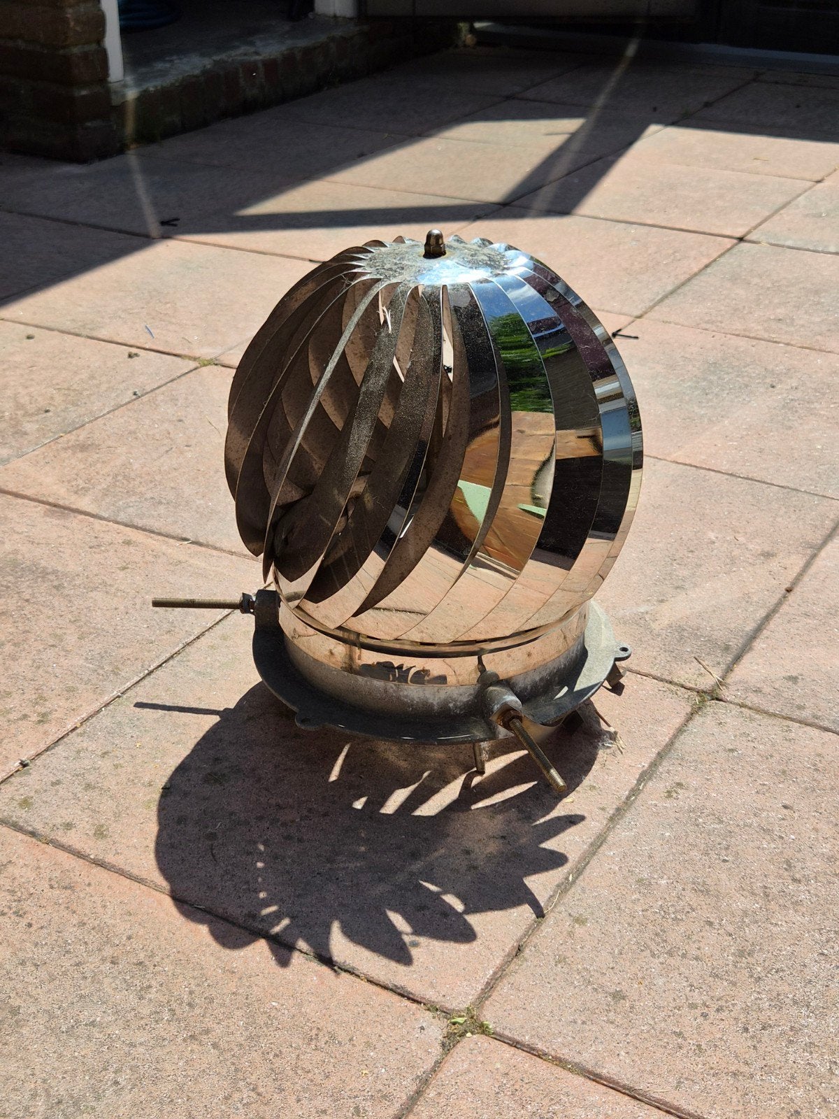 RVS schoorsteenkap/windspinner, Ophalen, Gebruikt