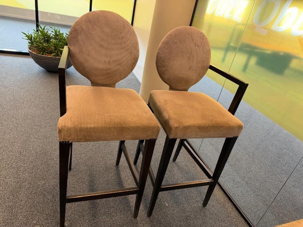 SET - 4x Bar stoelen / stoel / kruk/ barkruk , 1 set, Gebruikt, Met voetsteun, 60 tot 90 cm, Ophalen of Verzenden