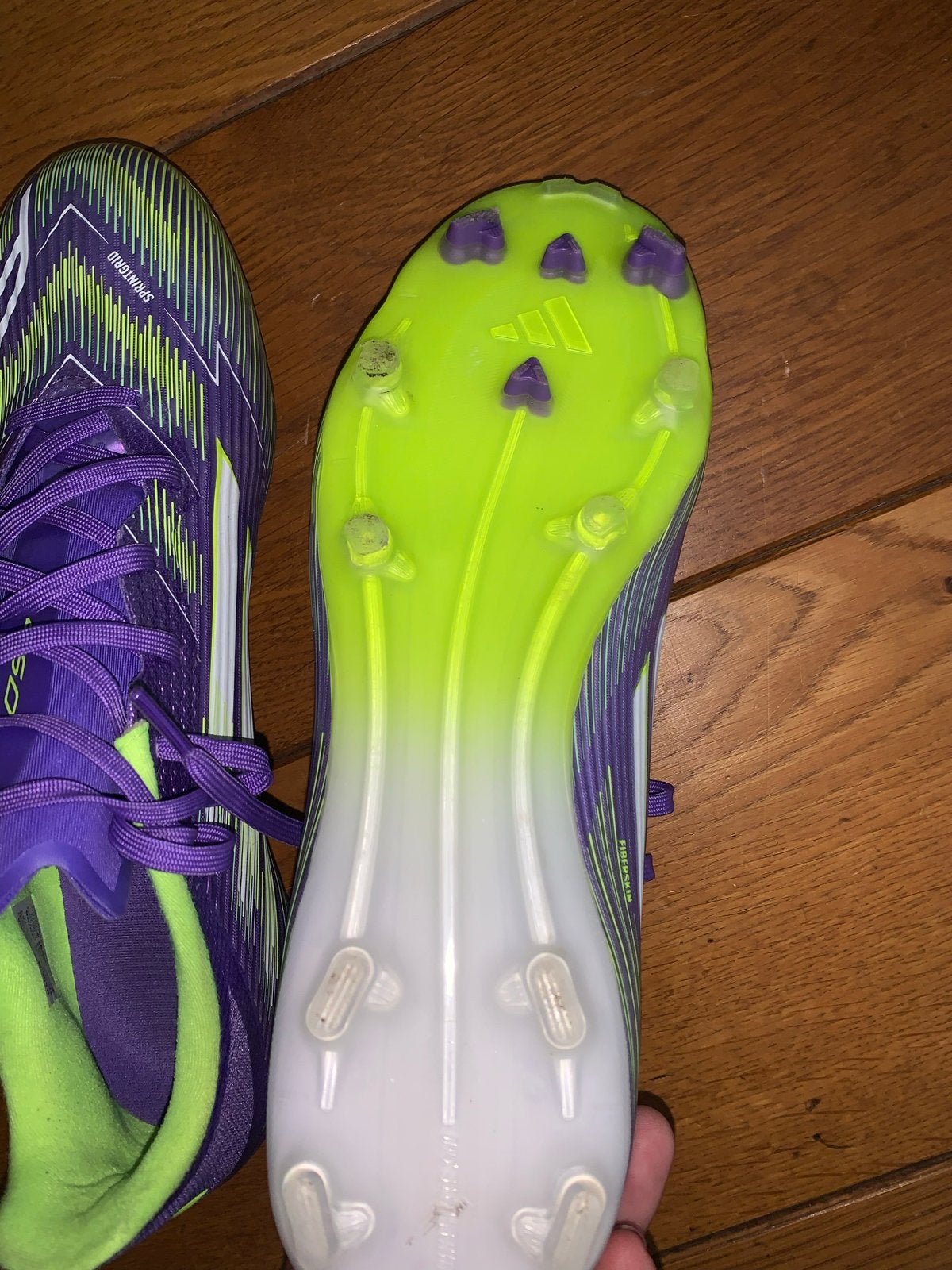 Adidas F50 Voetbalschoenen - Paars/Groen maat 42 nieuw staat, Ophalen of Verzenden, Nieuw, Schoenen