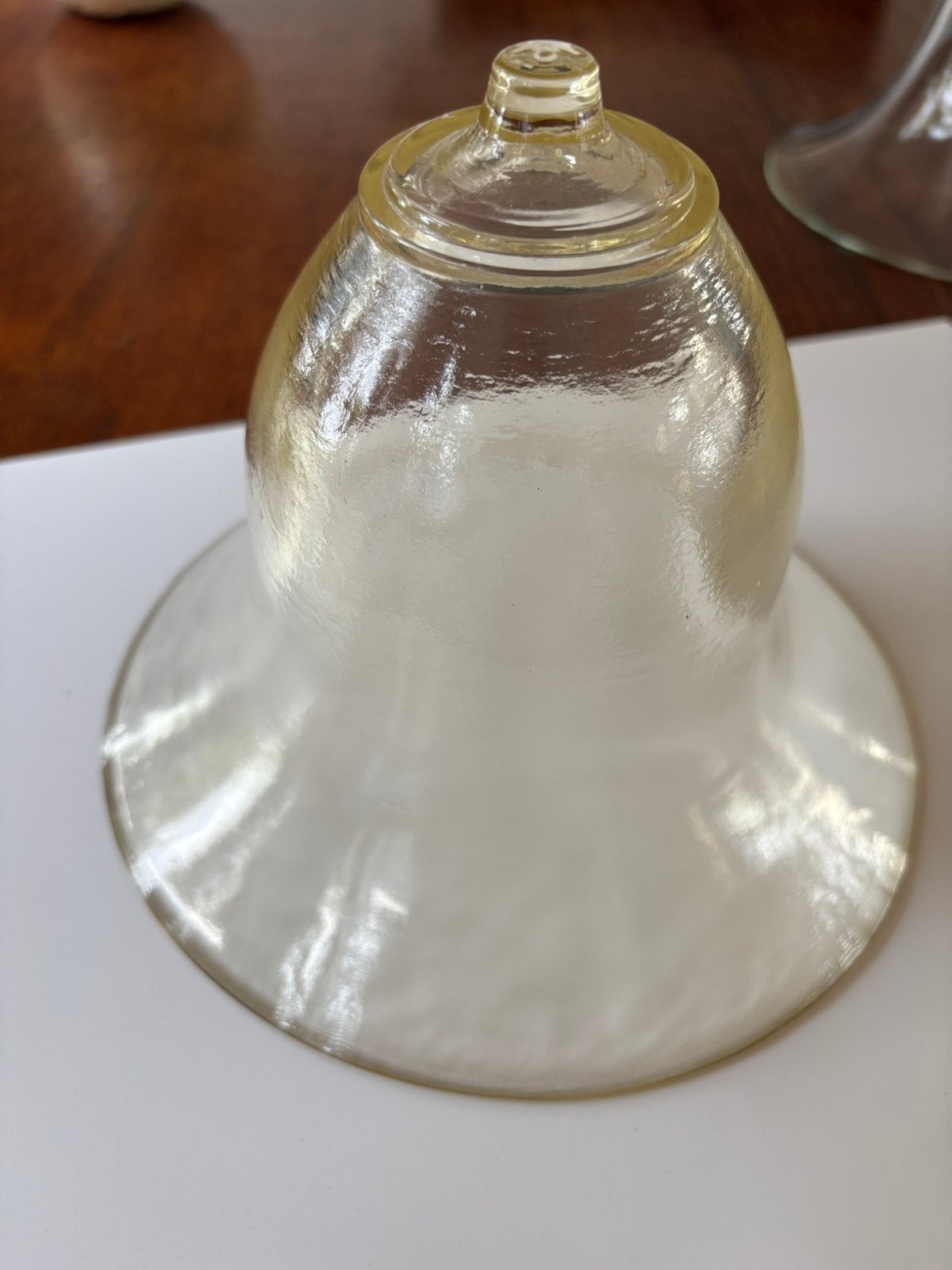 Glazen stolp - Cloche - Hoogte 18 cm, Diameter 21 cm, Glas, Ophalen of Verzenden, Zo goed als nieuw, Geschikt voor buiten