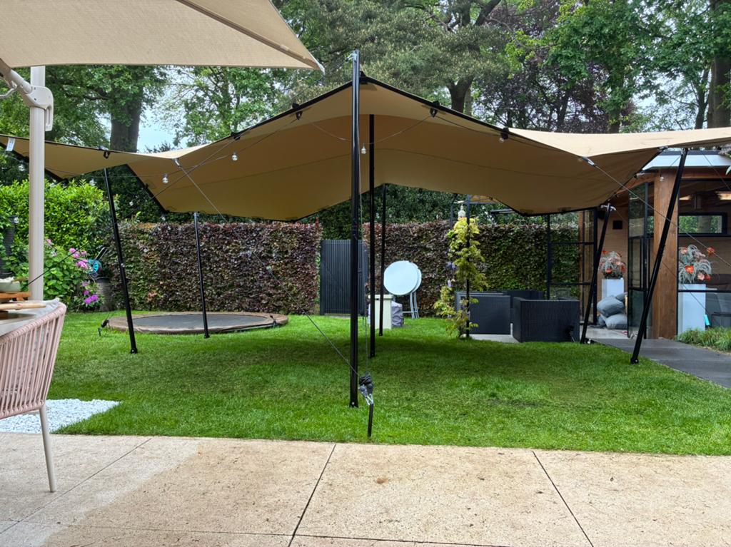 Stretch tent huren | 6x4,5m | party rental, Tuin en Terras, Partytenten, Opvouwbaar, Partytent, Zo goed als nieuw, 4 tot 6 meter