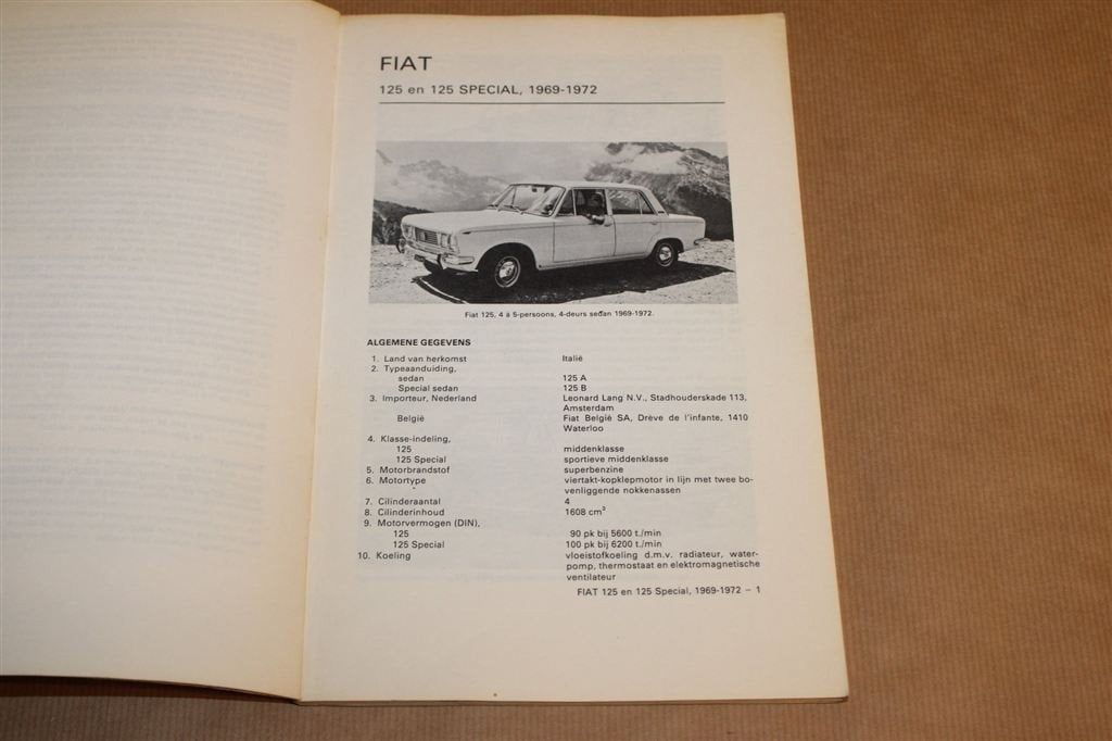 Vraagbaak Fiat 125 — Onderhoud & Reparatie 1969-1972, Ophalen of Verzenden