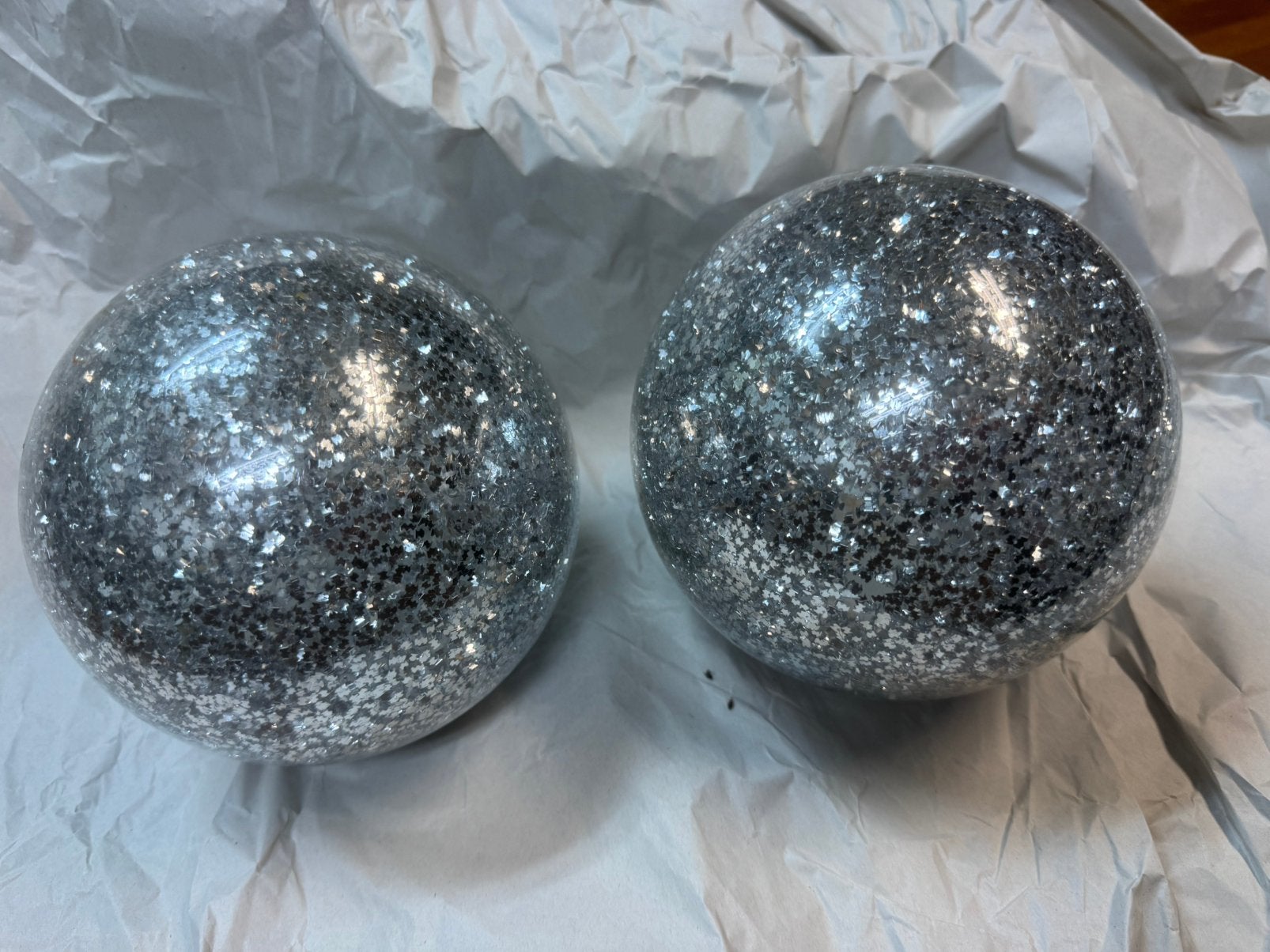 glazen glitterbal  sfeervolle LED-verlichting, Ophalen, ., Zo goed als nieuw, .