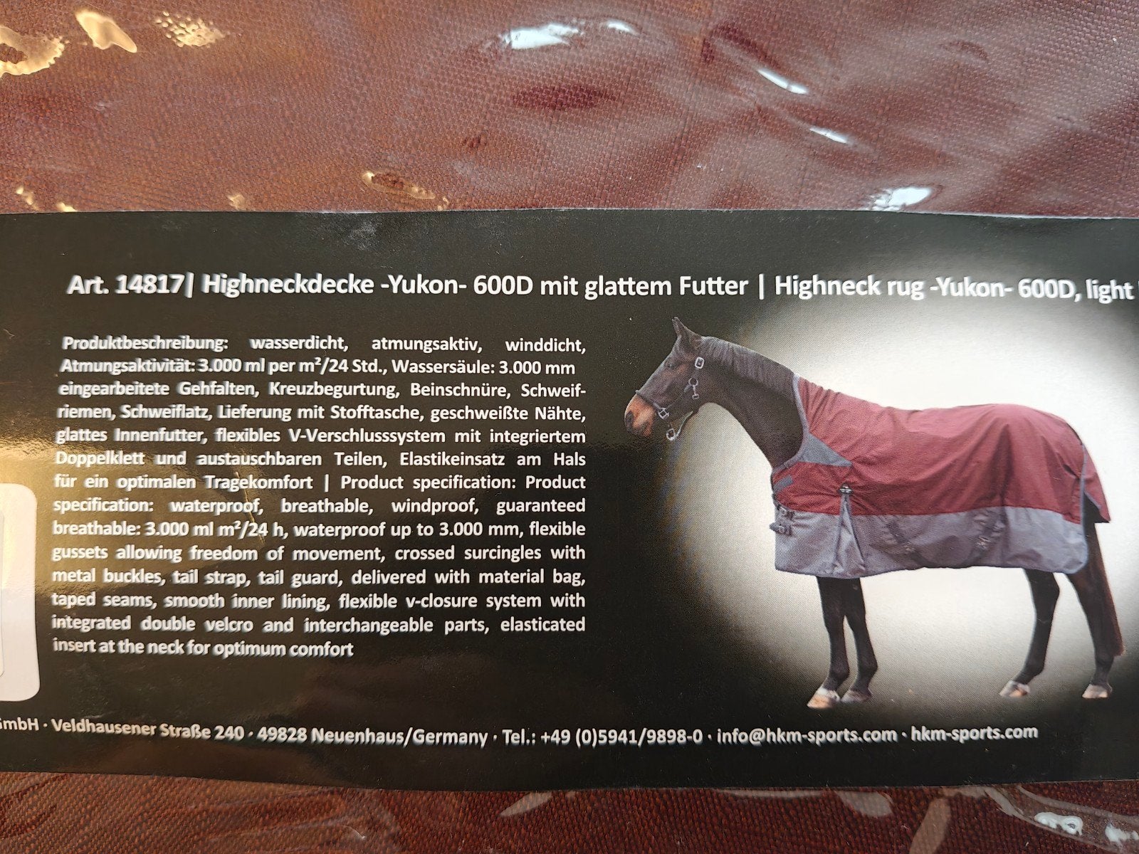 HKM highneck deken 0 gr 175 x 125, Dieren en Toebehoren, Paarden en Pony's | Dekens en Dekjes, Ophalen of Verzenden, Nieuw, 0 g