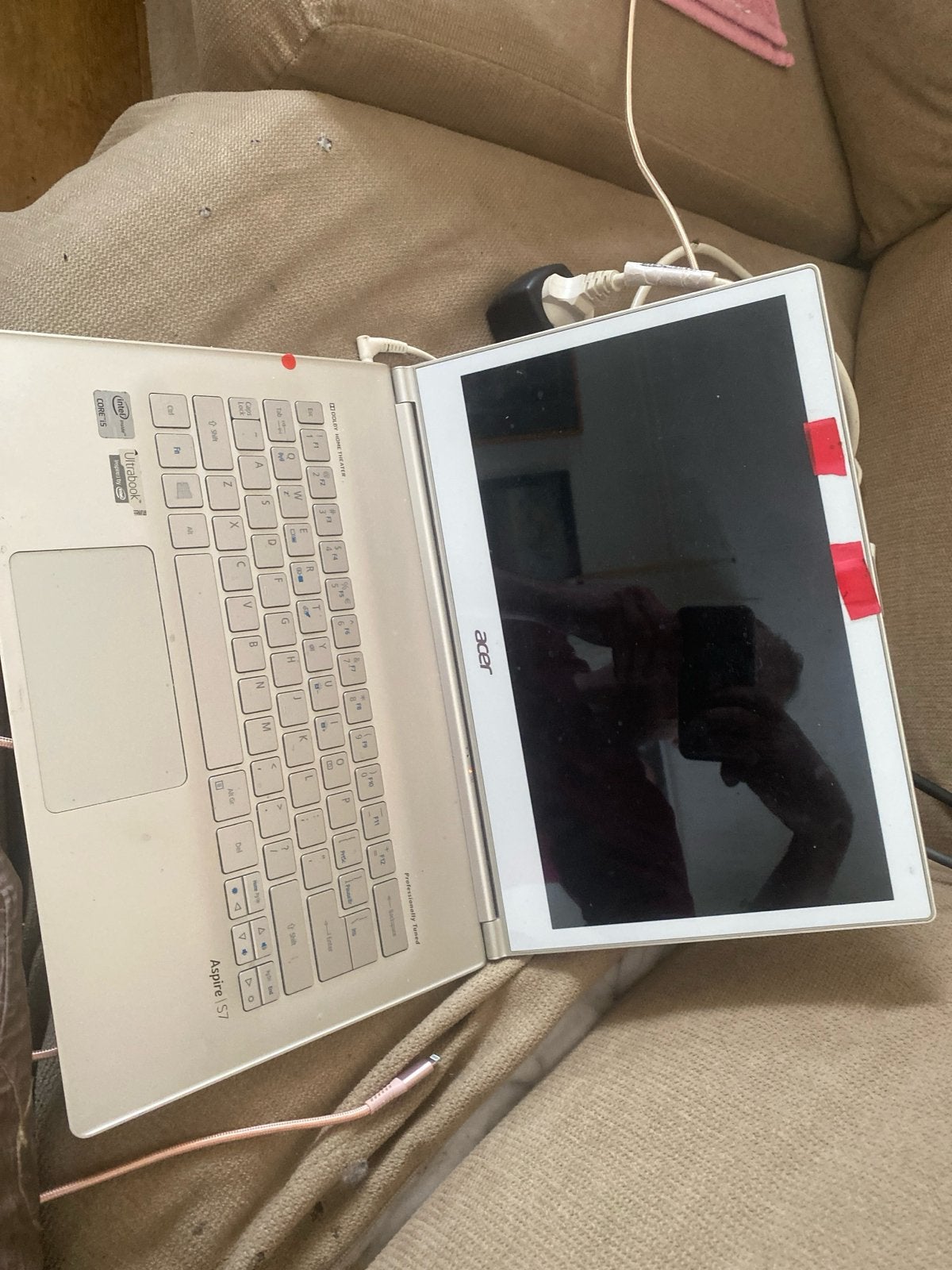 Acer S7 Ultrabook - Knippert blauw lampje, start niet op, 8 GB, 13 inch, Ophalen of Verzenden, SSD