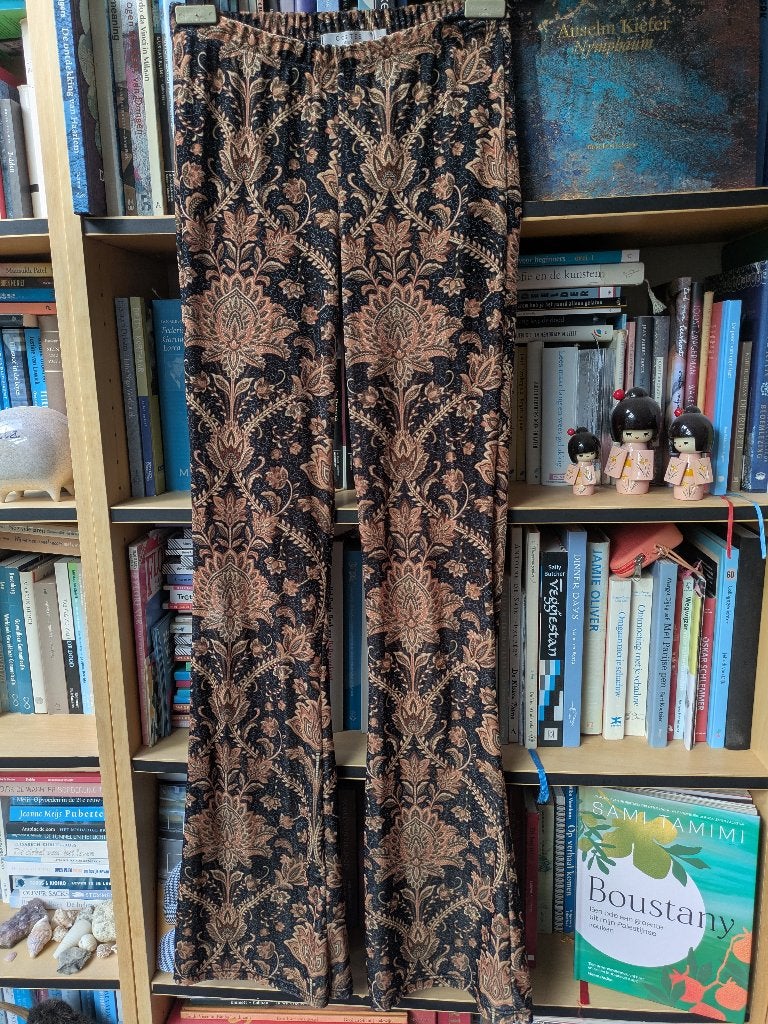 Costes Rebel zachte velvet klassieke flared legging mt M, Maat 38/40 (M), Meerkleurig, Ophalen of Verzenden, Zo goed als nieuw