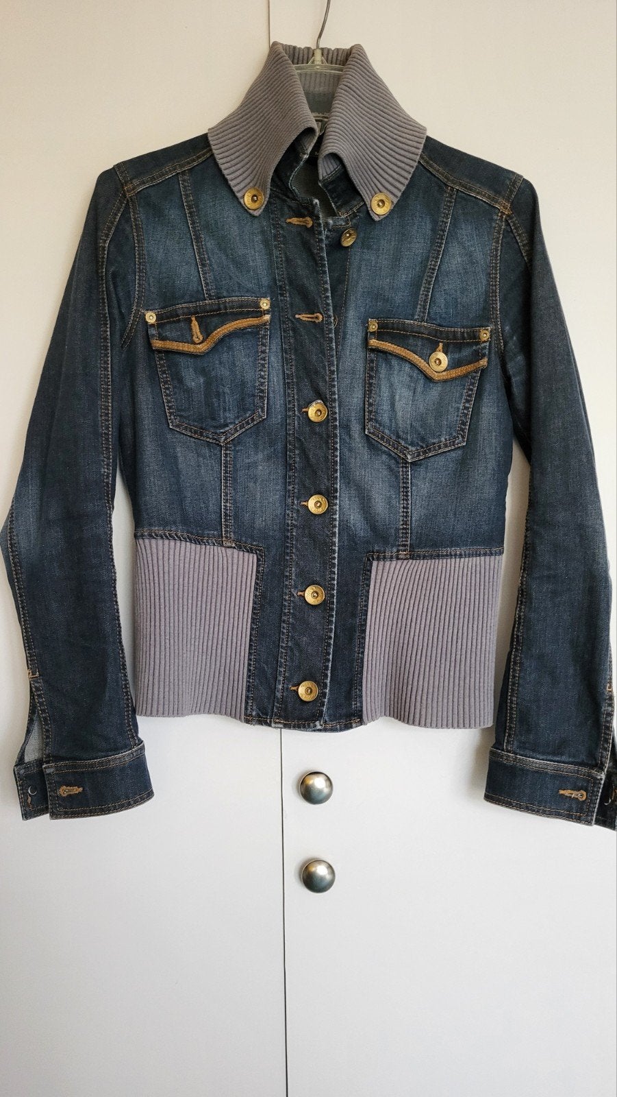 vintage spijkerjasje stretch jeans jasje maat 36 als nieuw, Ophalen of Verzenden, Huis en Inrichting