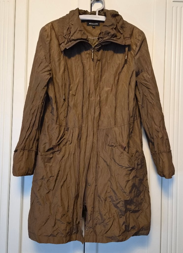 Witteveen parka, (zomer)jas, metallic brown, maat 44, Bruin, Maat 42/44 (L), Ophalen of Verzenden, Zo goed als nieuw
