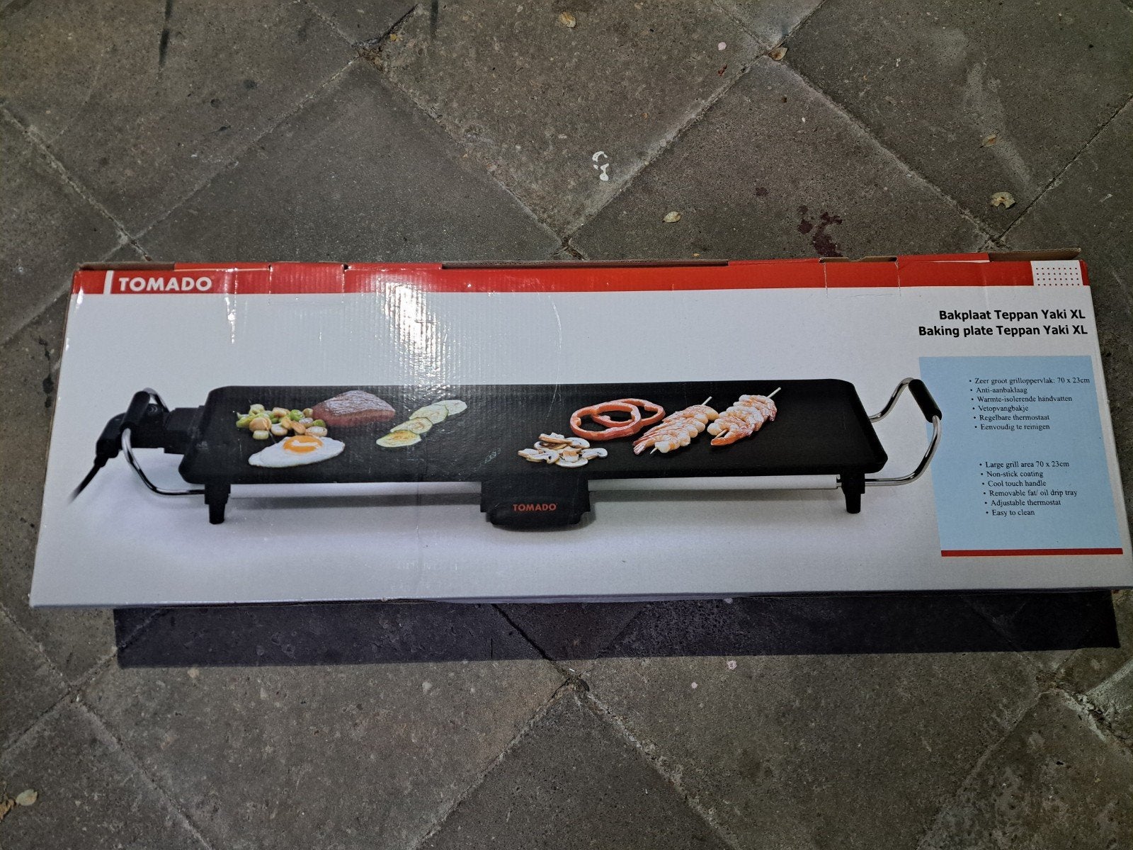 Tomado Bakplaat Teppan Yaki XL - Nieuw in doos, Ophalen of Verzenden, Vaatwasmachinebestendig, Nieuw, Tafelgrill
