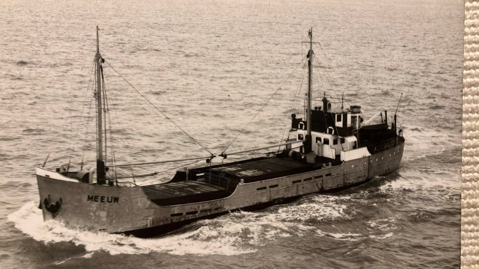 MEEUW   ex HASEWINT  - 1936  Jan Cremer, Verzamelen, Scheepvaart, Ophalen of Verzenden, Zo goed als nieuw, Kaart, Foto of Prent