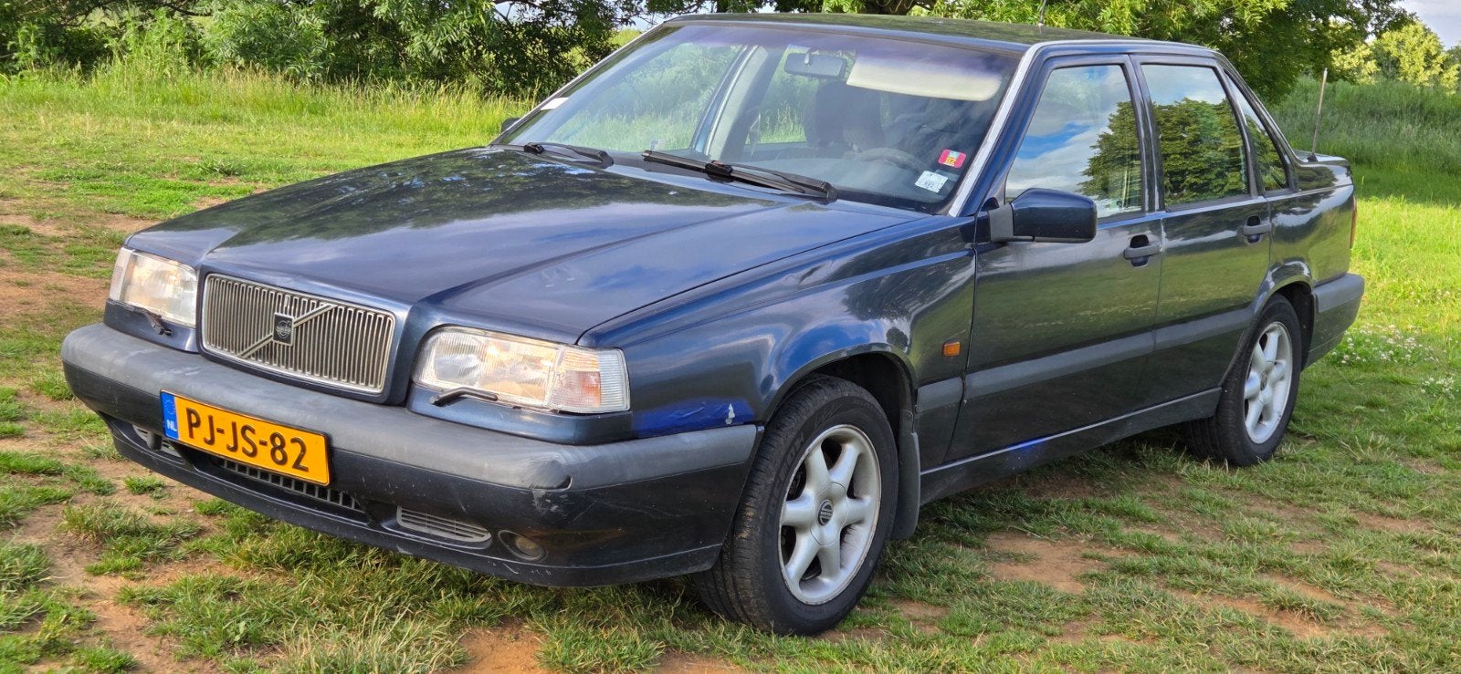 Volvo 850 2.5 I 1996 Blauw gas g3 5 cilinder sedan lpg, Voorwielaandrijving, Blauw, Leder en Stof, Origineel Nederlands