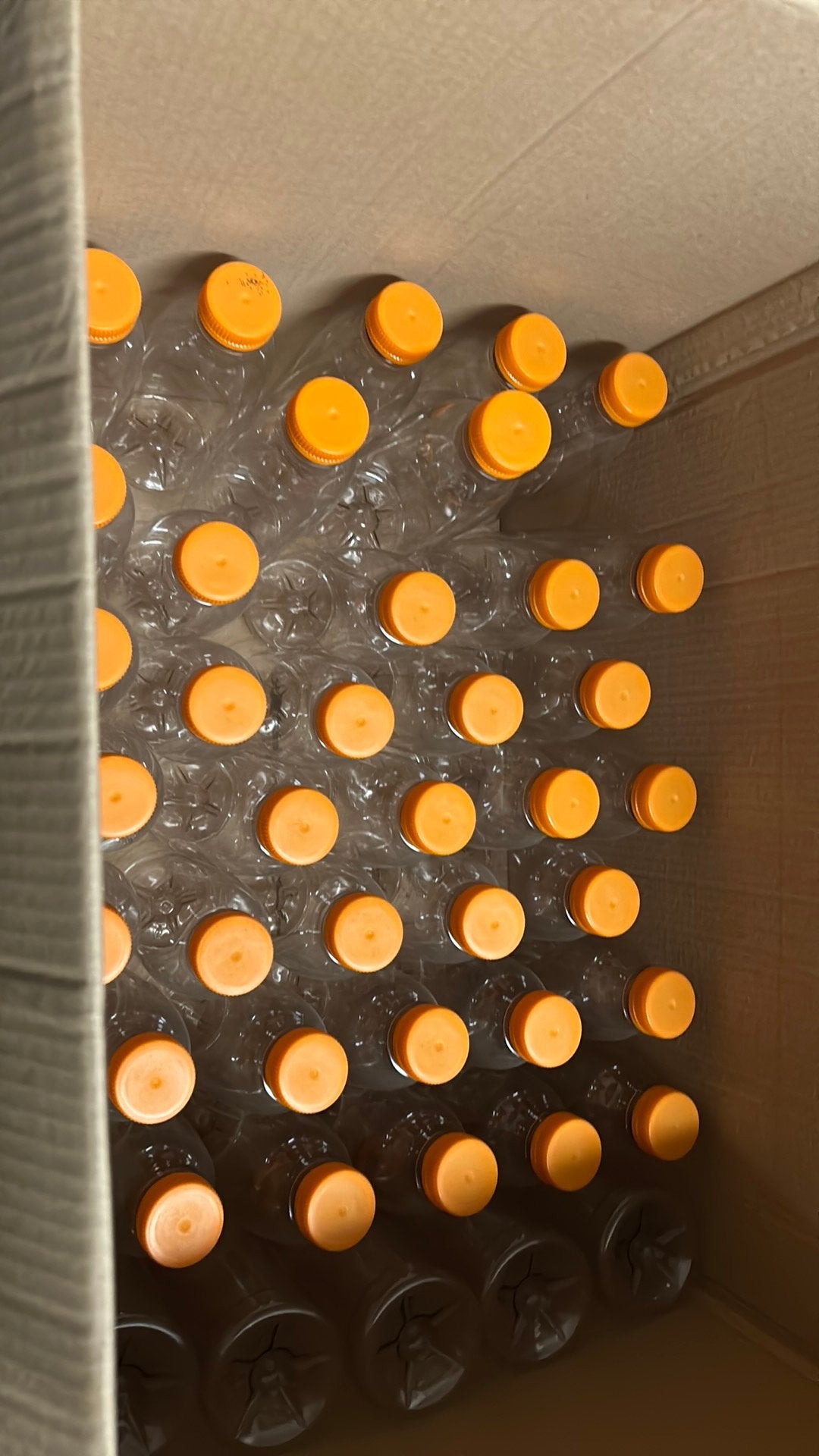 107 petflessen 750ml met oranje dop, Ophalen, Nieuw