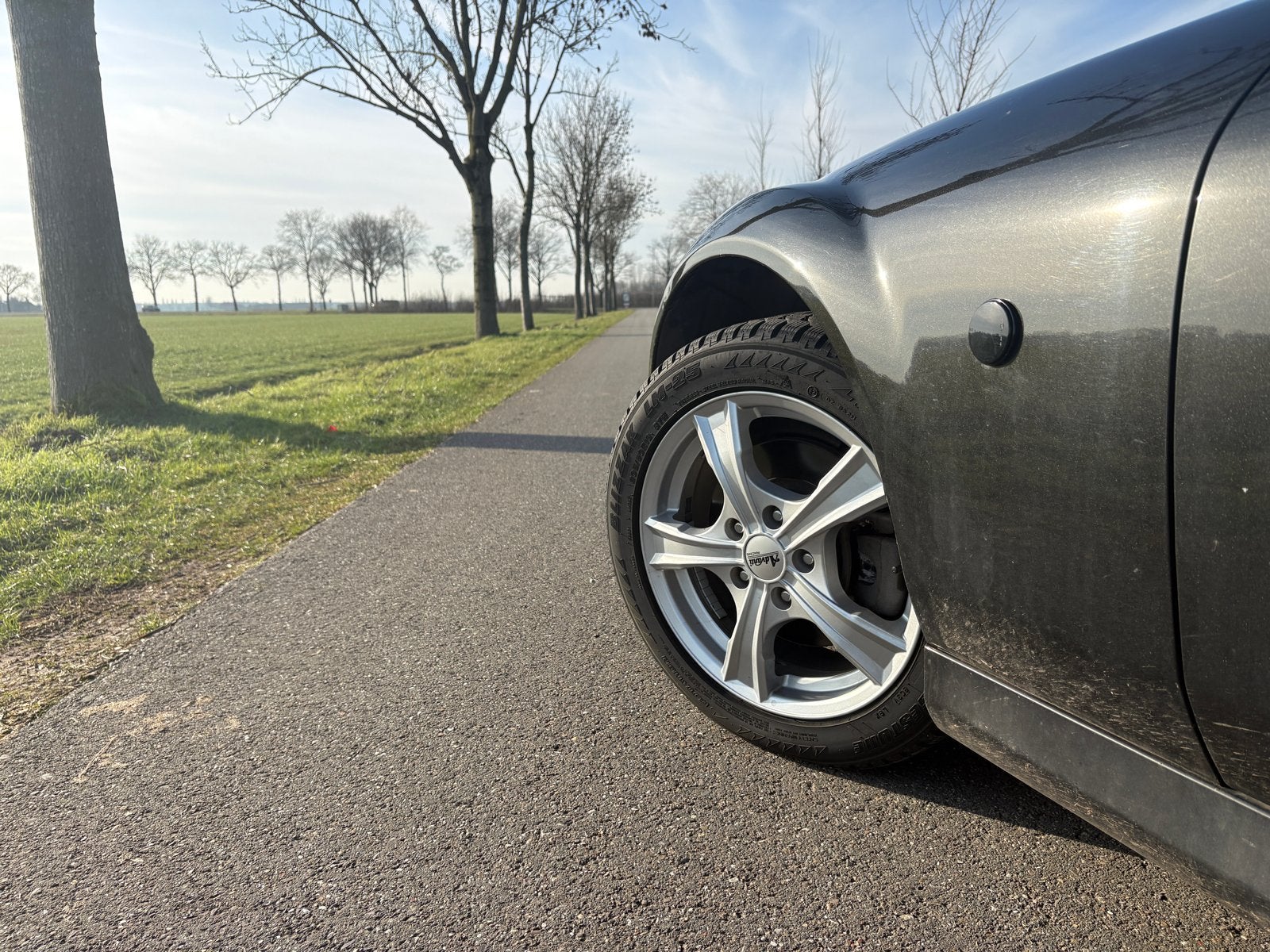 Advanti Racing velgen met Bridgestone Blizzak LM25 winterban, Ophalen, Gebruikt, 16 inch, Banden en Velgen