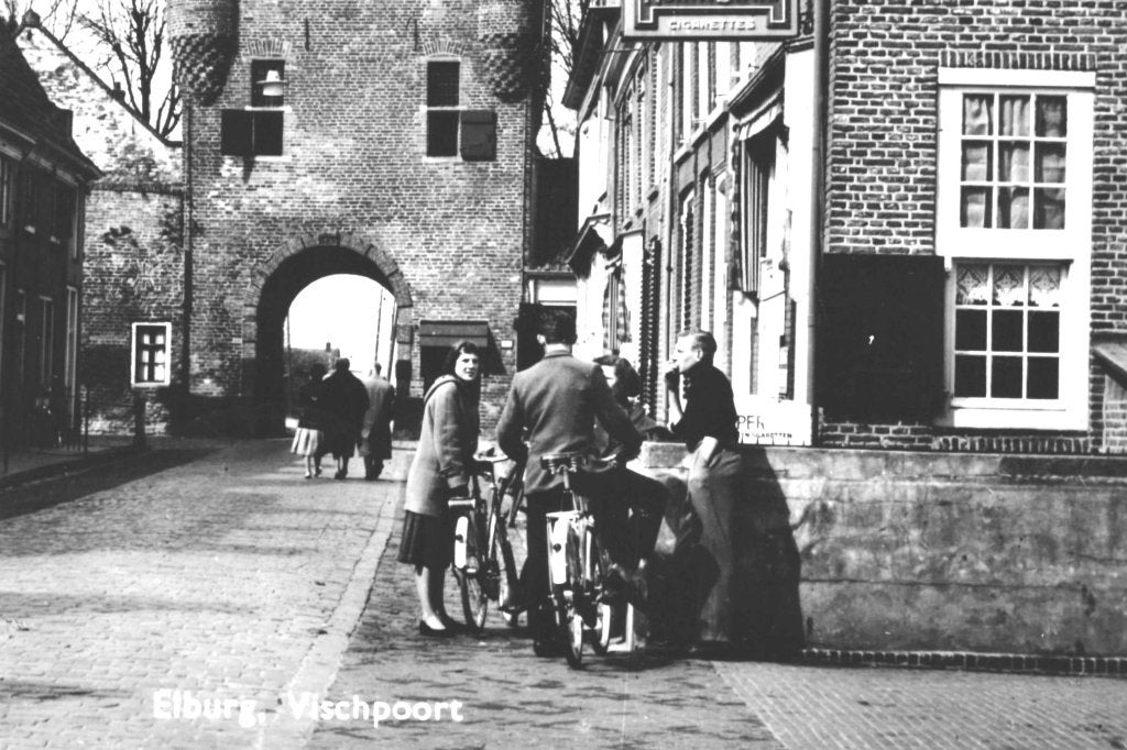 968504	Elburg	Gld 1963 Vischpoort	Gelopen, Verzamelen, Ansichtkaarten | Nederland, Ophalen of Verzenden, 1960 tot 1980, Gelopen