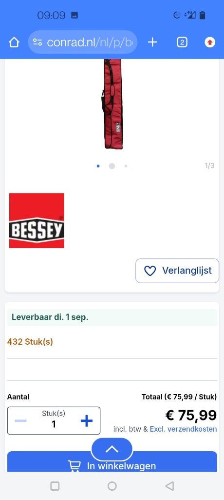 Bessey draagtas lijmklemmen STE300 STE-TASCHE, Doe-het-zelf en Verbouw, Ophalen of Verzenden, Zo goed als nieuw, Overige typen