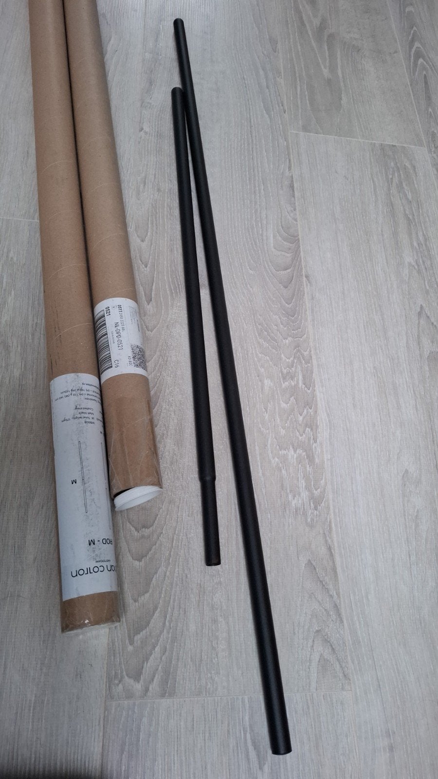 2x Urban Cotton Rod-M wandkleed ophangsysteem, mat zwart, Zwart, Nieuw, Ophalen of Verzenden, Metaal