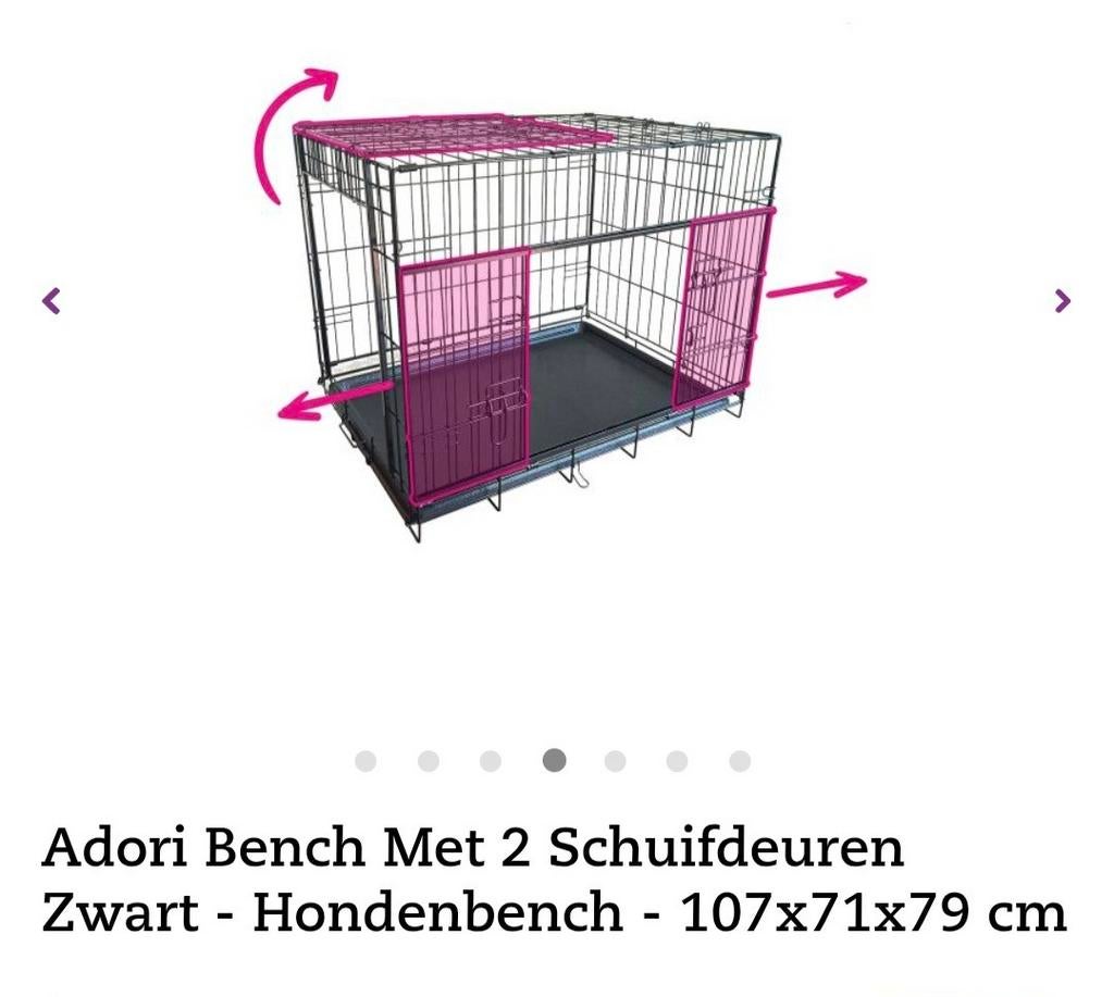 Bench adori met schuifdeuren, 107x71x79 cm, Dieren en Toebehoren, Hondenbenches, Ophalen, Zo goed als nieuw