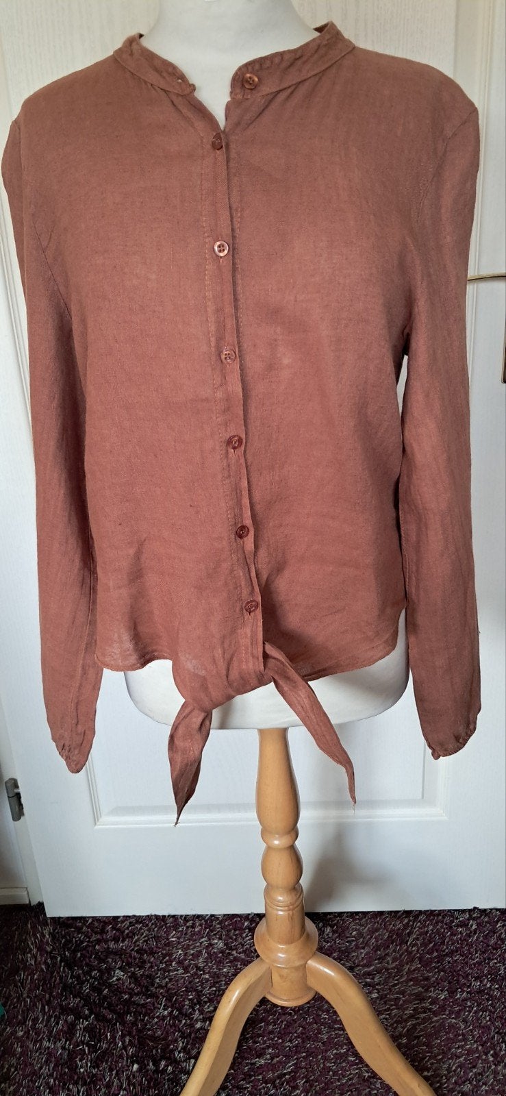 BLACK COLOUR Linnen Blouse maat S/M, Bruin, Black Colour, Onbekend, Ophalen of Verzenden